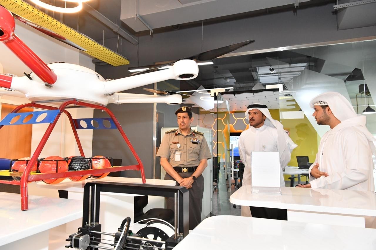 His excellency Obaid Muhair during his visit to the Innovation city