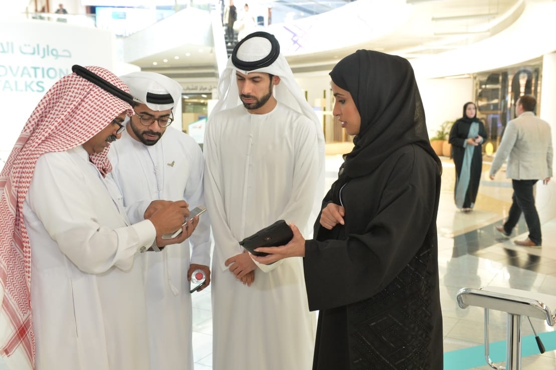 Visitors of GDRFA Dubai's platform in the UAE Innovation month