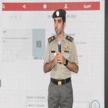 Lieutenant Colonel Salem Bin Ali explains the video calling service